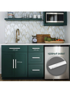 Ручка торцевая CAPPIO RP101WH, м/о 160 мм, цвет белый