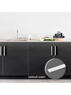 Ручка торцевая CAPPIO RP101WH, м/о 128 мм, цвет белый