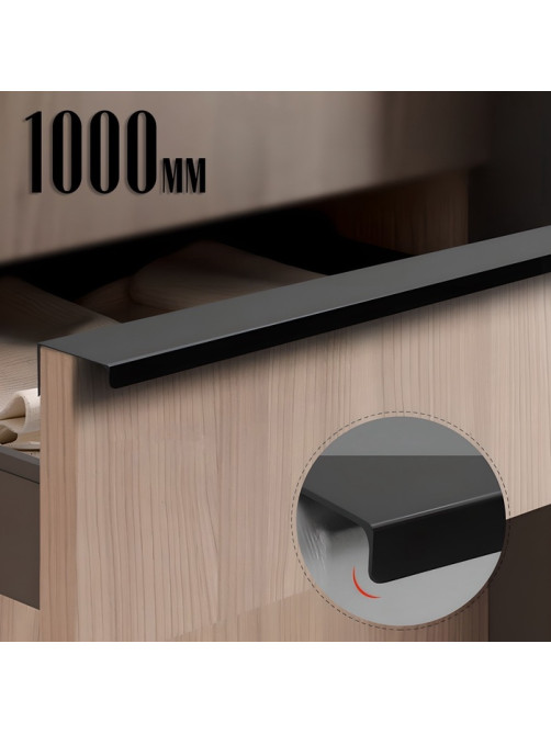 Ручка профильная CAPPIO RT001BL, L=1000 мм, м/о 480 мм, цвет черный