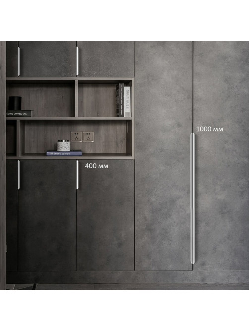 Ручка торцевая CAPPIO RT002CP, L=400 мм, м/о 256 мм, цвет матовый хром
