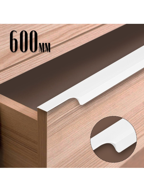 Ручка торцевая CAPPIO RP100WH, L=600 мм, цвет белый