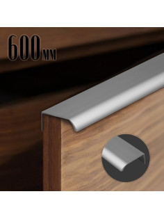 Ручка торцевая CAPPIO RT002, L=600 мм, м/о 480 мм, цвет серый