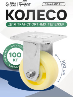 Колесо для транспортных тележек, d=100, на площадке покрытие PP