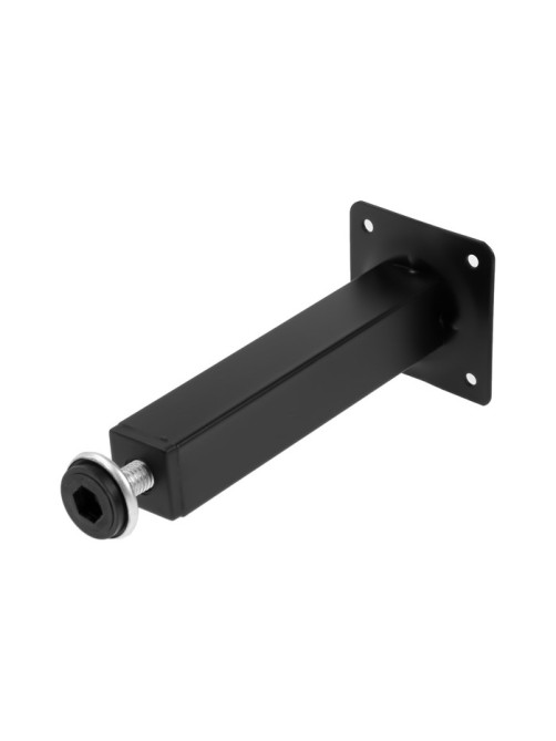 Опора квадратная OKV001BL ТУНДРА, d=25×25 мм, H=150 мм, чёрная