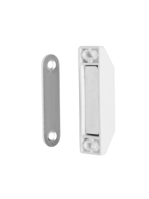 Магнит мебельный M002W, 60×13, средний, белый
