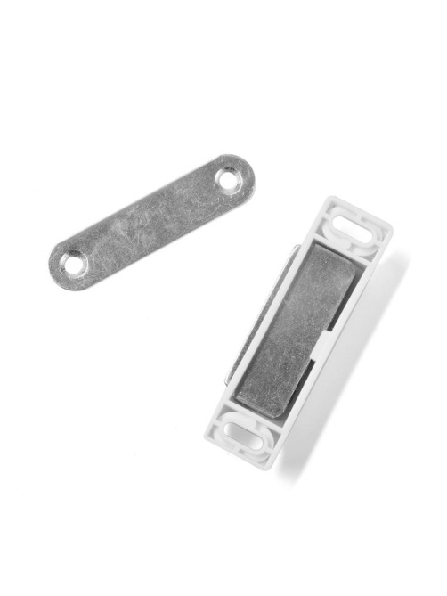 Магнит мебельный M002W, 60×13, средний, белый