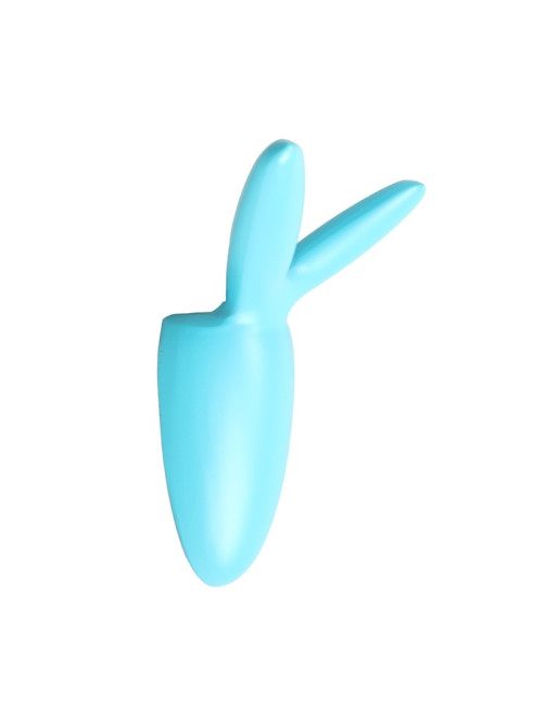 Крючок мебельный CAPPIO RABBIT, двухрожковый, цвет голубой