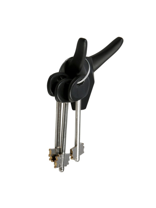 Крючок мебельный CAPPIO HORN, двухрожковый, цвет черный