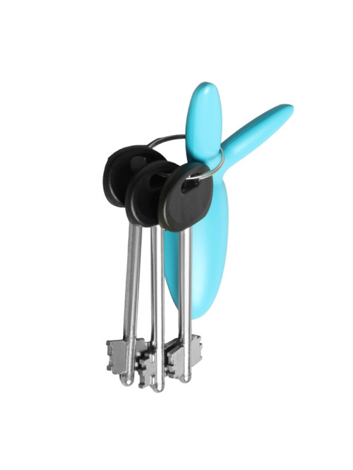 Крючок мебельный CAPPIO RABBIT, двухрожковый, цвет голубой