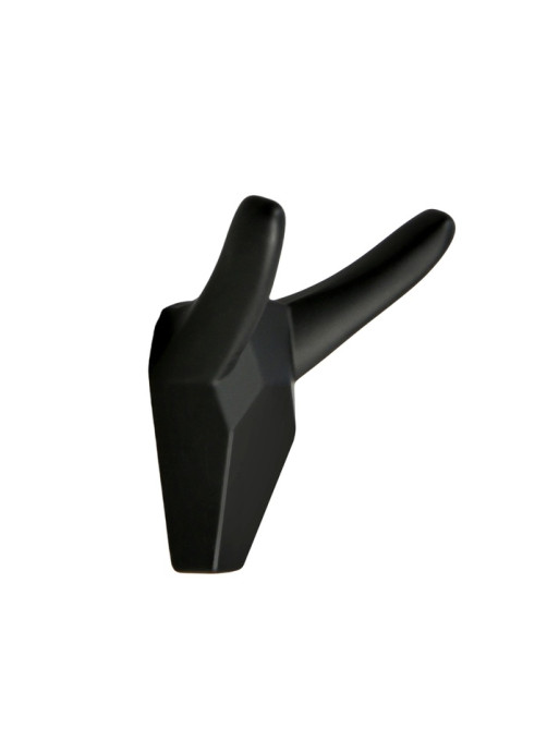 Крючок мебельный CAPPIO HORN, двухрожковый, цвет черный