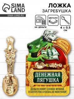 Кошельковый талисман, ложка загребушка «Богатства», 4×0.5 см