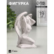 Фигурка гипс «Девушка Ангел», 19×13 см, белая