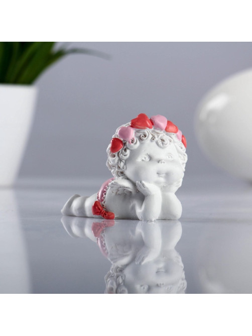Фигура «Ангел лежит личико на ручках» 8×5.5×6.5 см