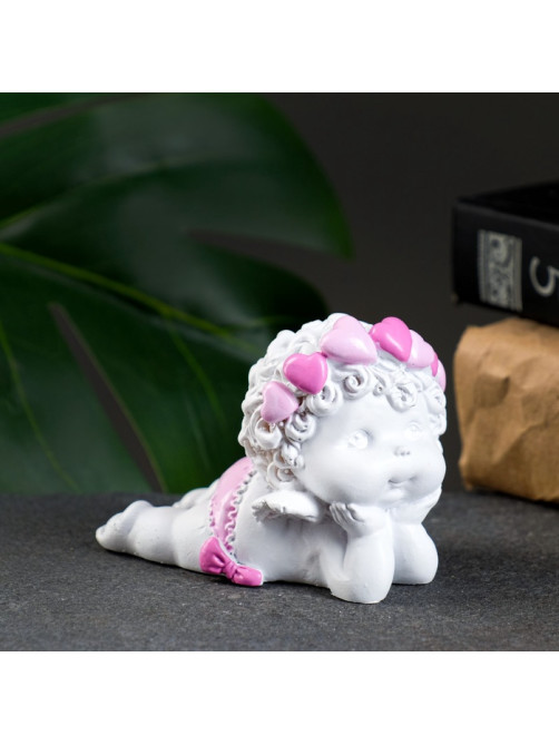 Фигура «Ангел лежит личико на ручках» 8×5.5×6.5 см