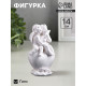 Фигурка гипс «Ангелы на сердце», перламутровый, 14×8×6 см