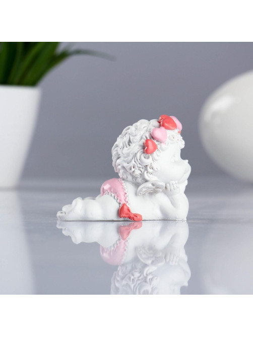 Фигура «Ангел лежит личико на ручках» 8×5.5×6.5 см