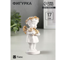Фигурка гипс «Ангелочек с кроликом», 7×7×17 см