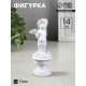 Фигурка гипс «Ангел на пьедестале», перламутр, 12×4.5×4.5 см