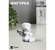 Фигурка гипс «Ангелок», перламутровая, 5×5.5×4 см