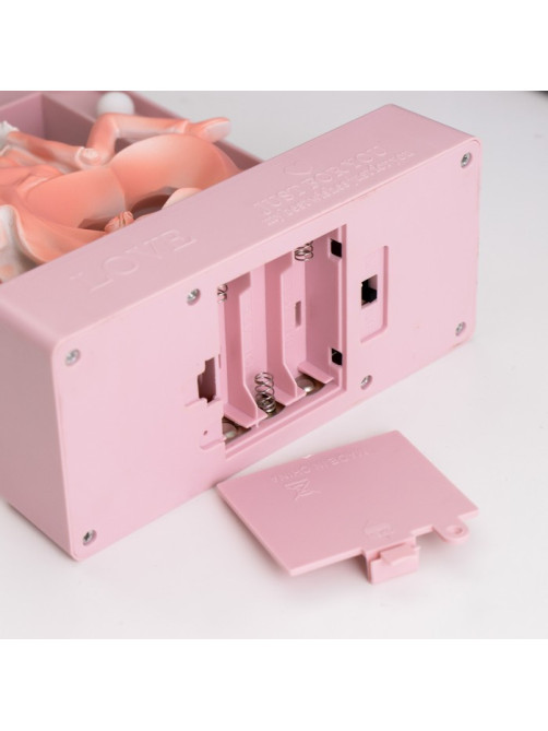 Фигурка световая RISALUX «Влюбленные», 14хLED, ночник, 4000К, USB, 3×АА, розовый, 24.5×7×15.5 см