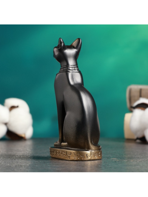 Фигурка гипс «Кошка египетская», бронза, 7×14×5 см