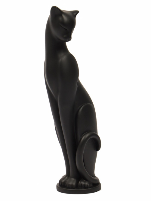 Фигурка гипс «Кошка Грация», чёрная, 6×7×23 см