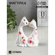 Фигурка керамика «Коты влюбленные», белые, 5×9×11 см