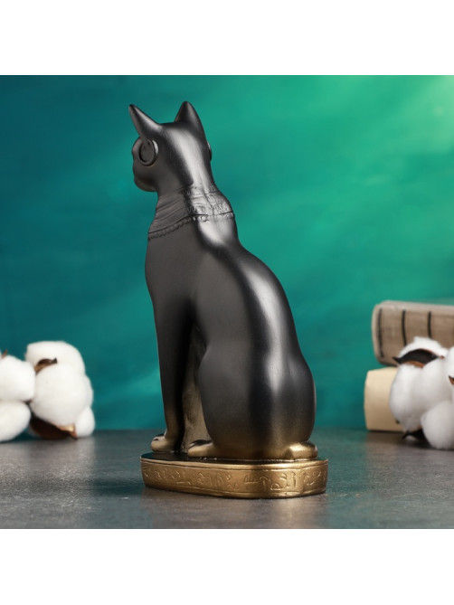 Фигурка гипс «Кошка египетская», бронза, 11×20×7 см