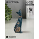 Фигурка полистоун «Кошка», синяя, 20×8 см