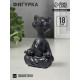 Фигурка полистоун «Кошка йог», чёрная, 9×11×18 см