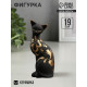 Фигурка керамика «Кошка ушастая», 7×8×19 см, чёрная