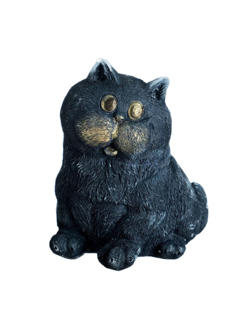 Фигурка гипс «Кот сидит», серо-голубой, 10×9×11 см