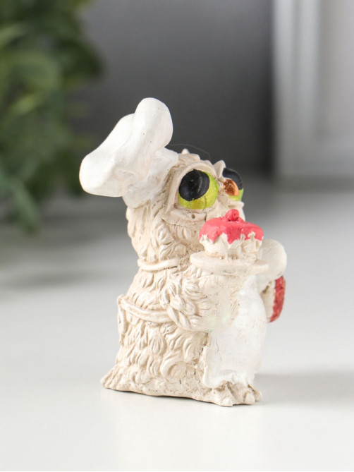 Фигурка гипс «Сова в колпаке», 8×5×5 см
