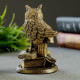 Фигурка гипс «Филин на книгах», состаренное золото, 11×7×7 см