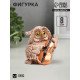 Фигура гипс «Сова-скрипач», коричневая, 8×6×6 см