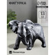 Фигурка полистоун «Слон африканский», серебро, 18×7×13 см
