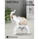 Фигурка полистоун «Слон», бело-золотой, 20×8×19 см