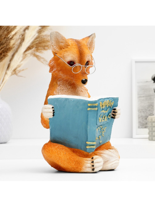 Фигура гипс «Лиса с книгой», 30×19×17 см