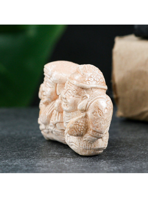 Фигурка «Дайкоку и Эбису», слоновая кость, 6×3×4 см