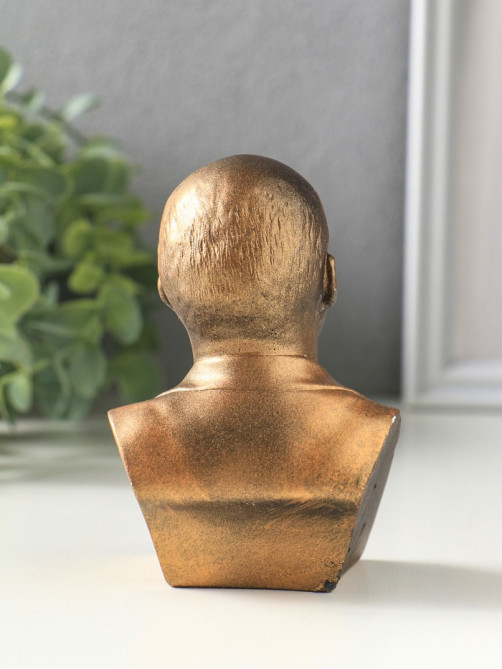 Бюст «Ленин В.И.», фигурка гипс, под латунь, 13×8×8 см