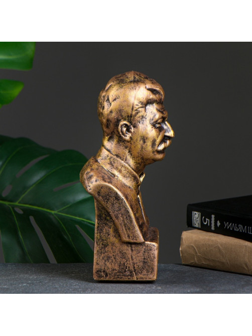 Бюст «Сталин», фигурка полистоун, под бронзу, 12×24 см