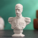 Бюст «Император Николай II», фигурка гипс, белый, 4.5×2.5×6.5 см