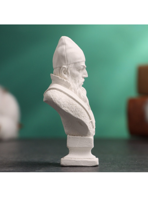 Бюст «Царь Иван Грозный», фигурка гипс, белый, 4×2.5×6.5 см