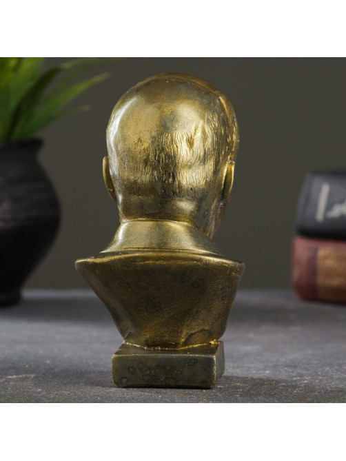 Бюст «Ленин В.И.», фигурка гипс, под латунь, 13×8×8 см