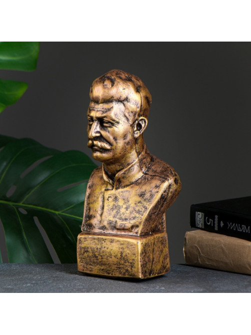 Бюст «Сталин», фигурка полистоун, под бронзу, 12×24 см