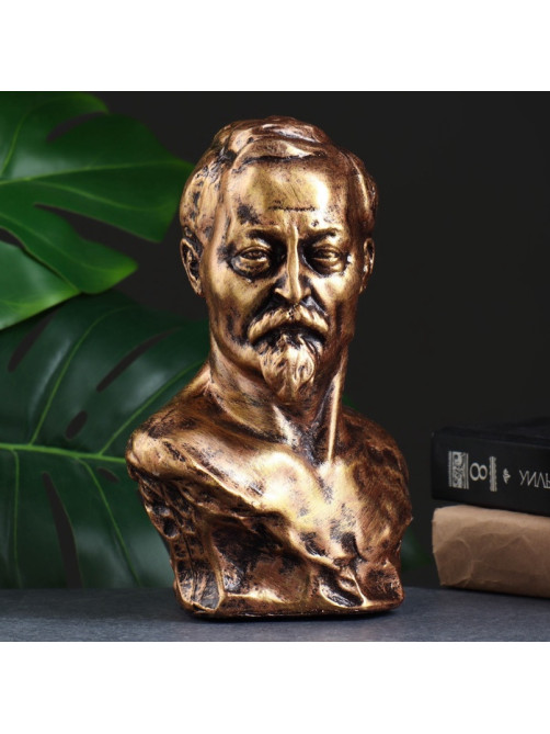 Бюст «Дзержинского Ф.Э.», фигурка полистоун, под бронзу, 17×24 см