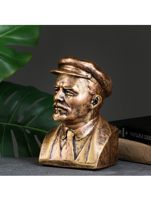 Бюст «Ленина», фигурка полистоун, под бронзу, 14×21 см
