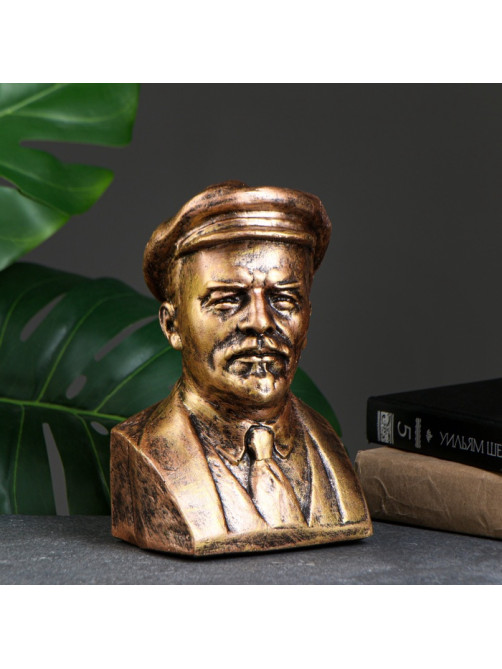 Бюст «Ленина», фигурка полистоун, под бронзу, 14×21 см
