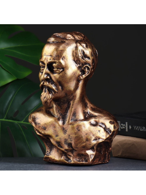Бюст «Дзержинского Ф.Э.», фигурка полистоун, под бронзу, 17×24 см