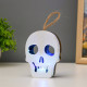 Фигурка световая RISALUX «Череп», LED-ночник, 1 Вт, RGB, от батареек LR1130, бело-чёрный, 9.5×4×5 см